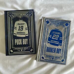 *Signed* Puck Boy & Broken Boy Hannah Gray Hardcover Set Final Score Book Box